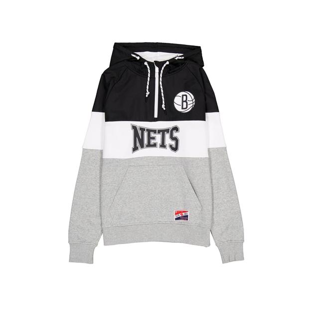 Brooklyn Nets Throwback Color Block Hoodie Male Product Image