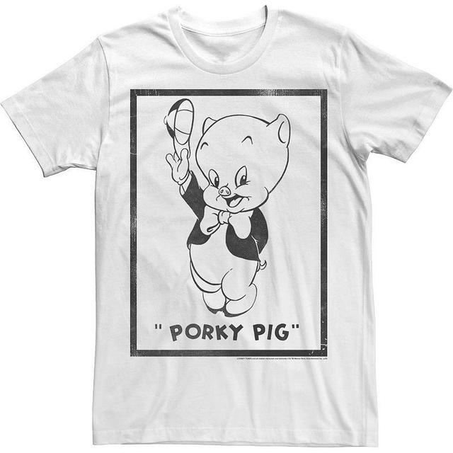 Mens Looney Tunes Porky Pig Classic Poster Tee Product Image