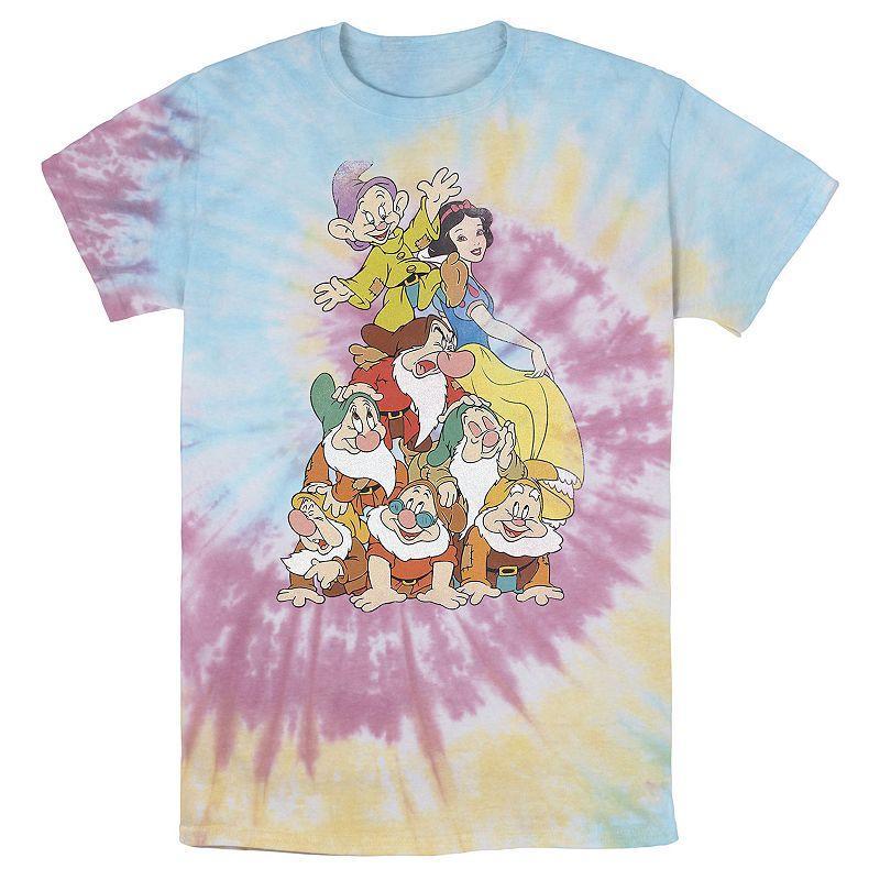 Mens Disney Snow White Seven Dwarf Stack Bomabrd Wash Tee Product Image