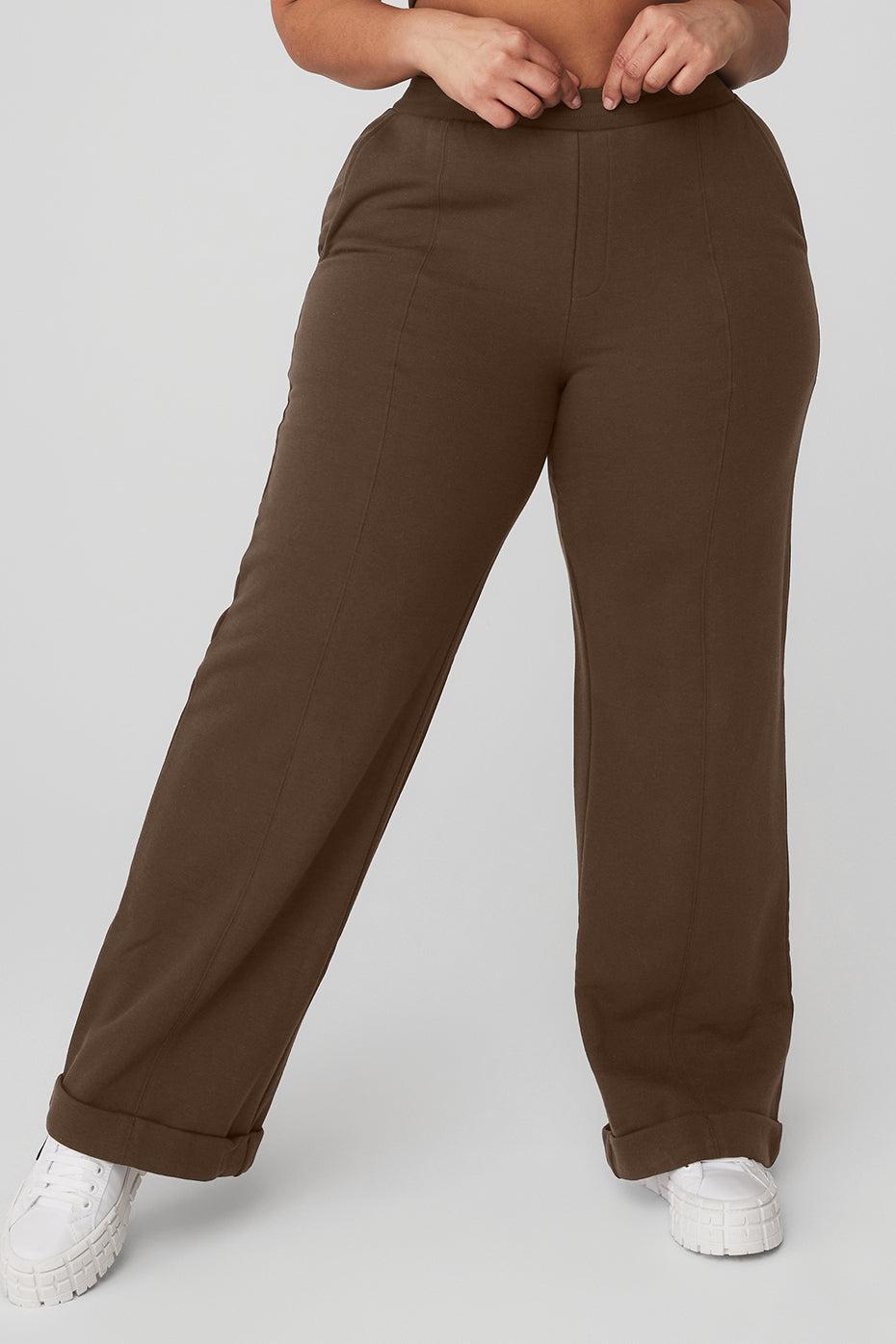 High-Waist Trouser Wide Leg Pant - Espresso Female Product Image