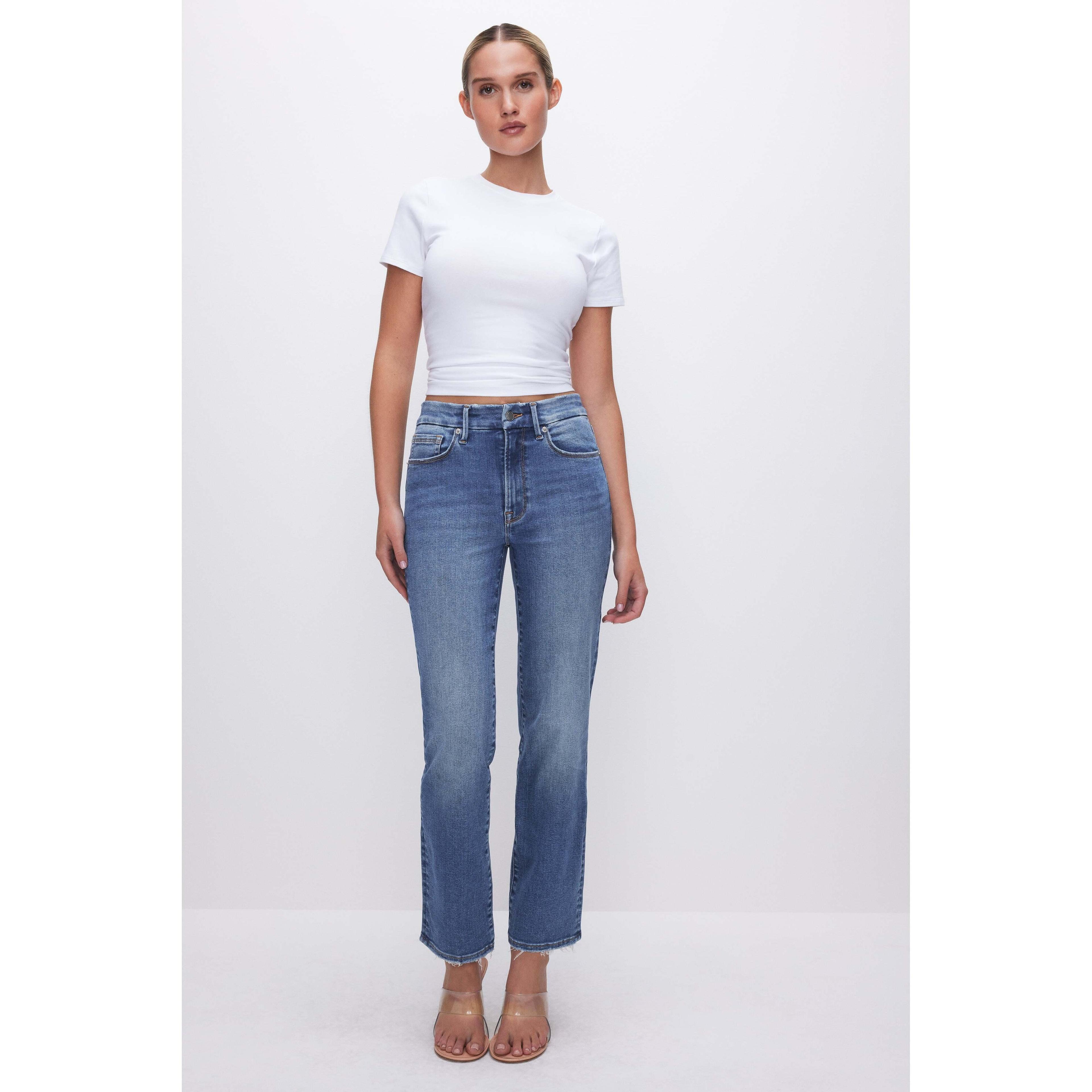 Good American Always Fits Good Classic Straight Leg Jeans product image