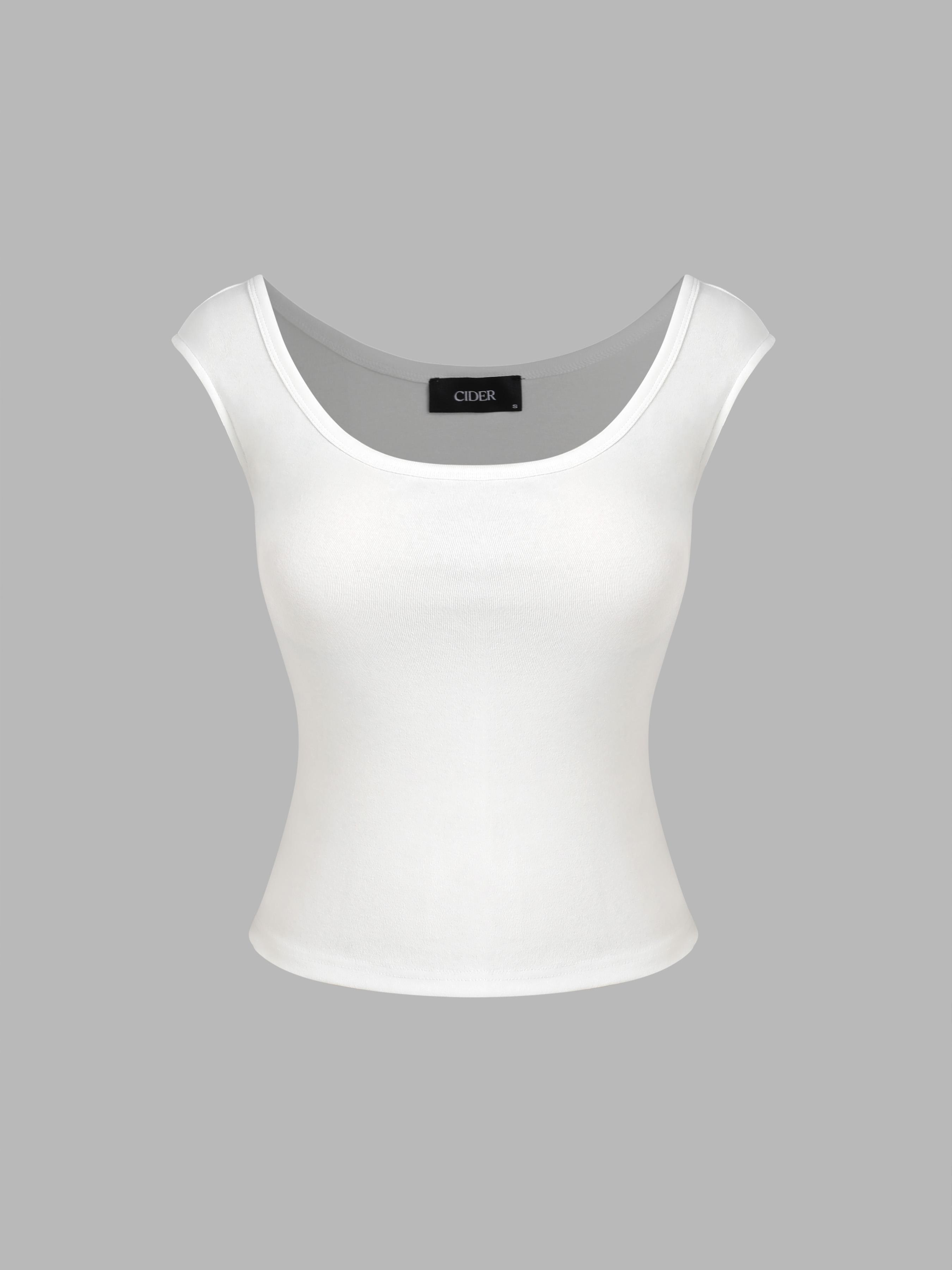 Solid Scoop Neckline Tee product image