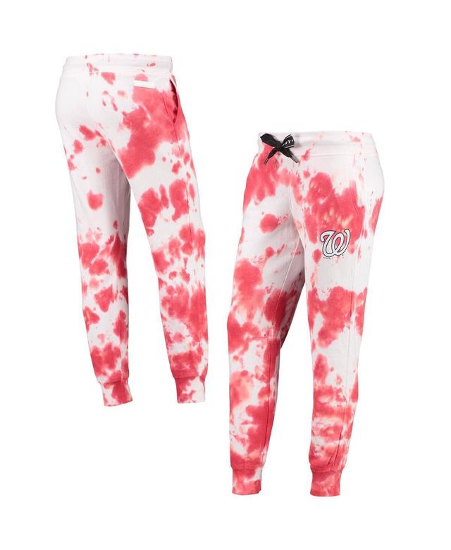 Womens Dkny Sport White Washington Nationals Melody Tie-Dye Jogger Pants - White Product Image