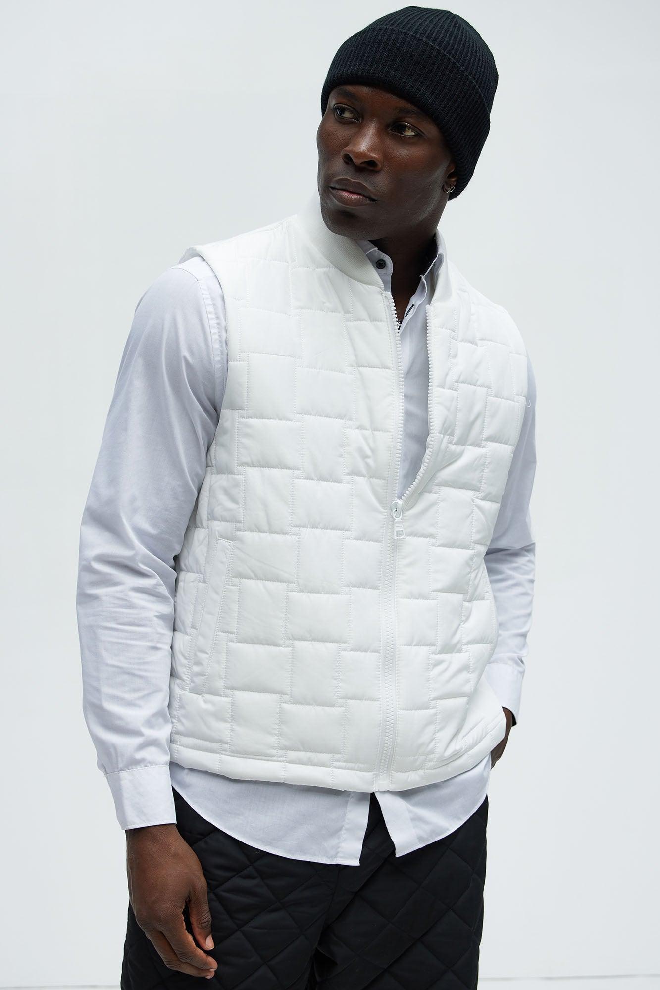 Scottie Quilted Vest - White Product Image