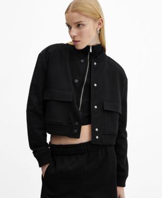 Mango Womens Cotton Bomber Jacket Product Image