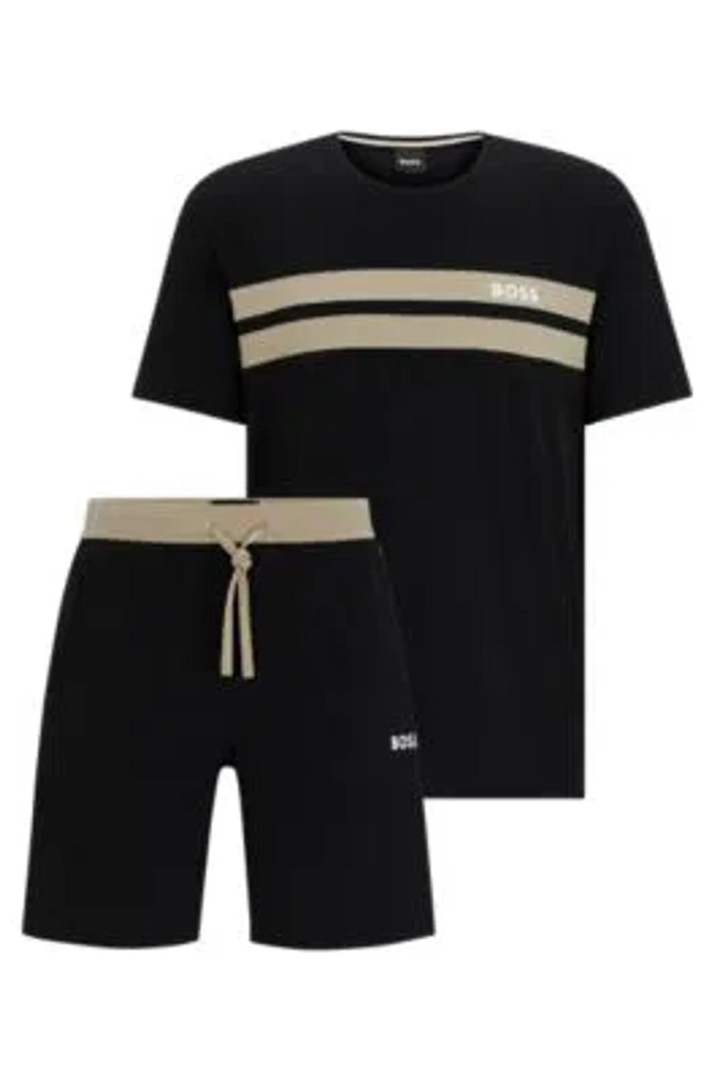 HUGO BOSS Pajamas With Printed Logos In Black Product Image