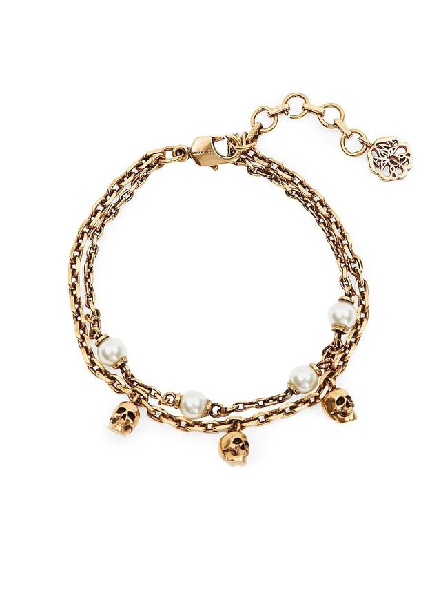 Pearl N Skull Bracelet Product Image