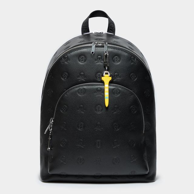 EMBOSSED SKULL & TEES LEATHER BACKPACK Product Image