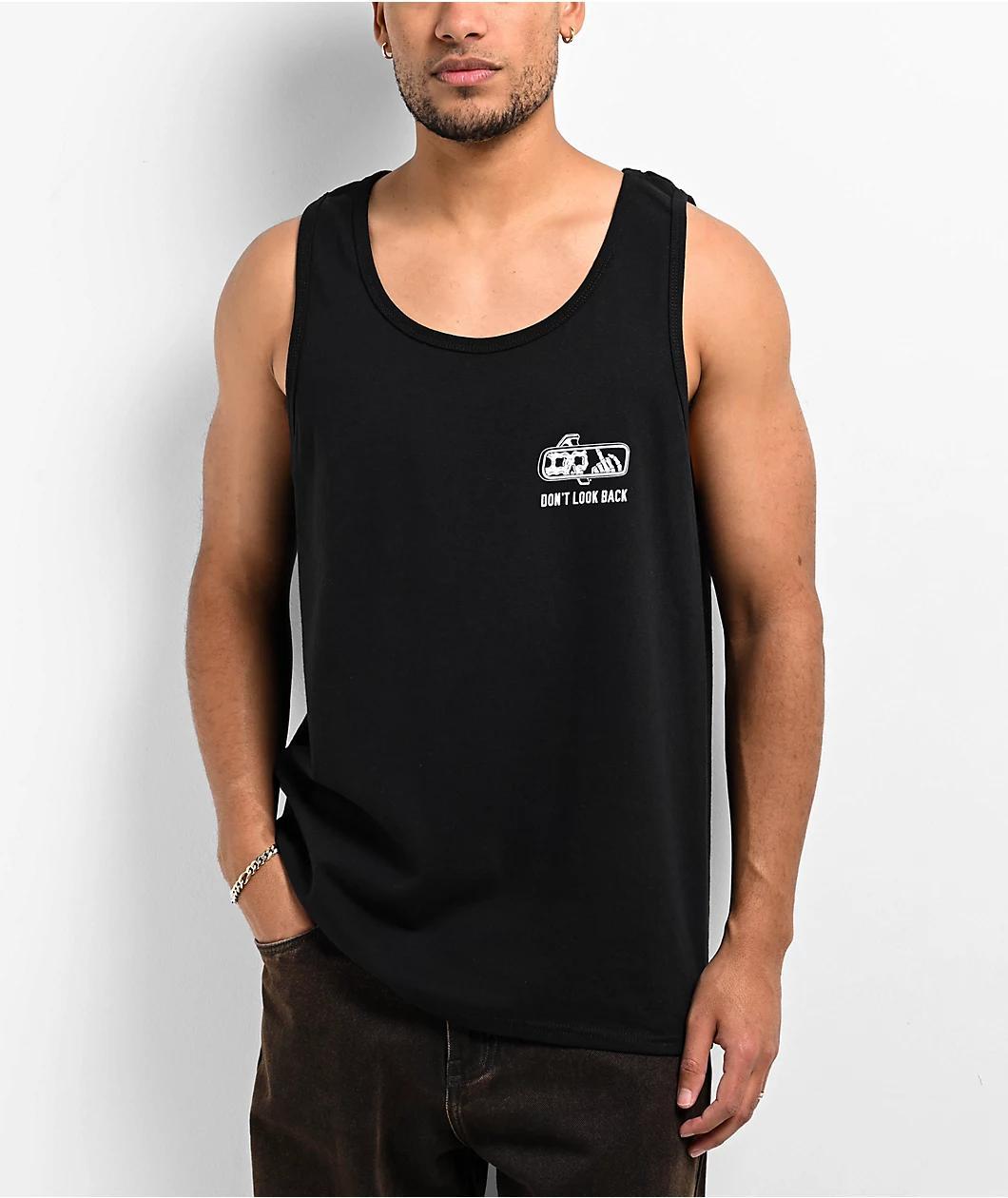 Lurking Class by Sketchy Tank Look Back Black Tank Top Product Image