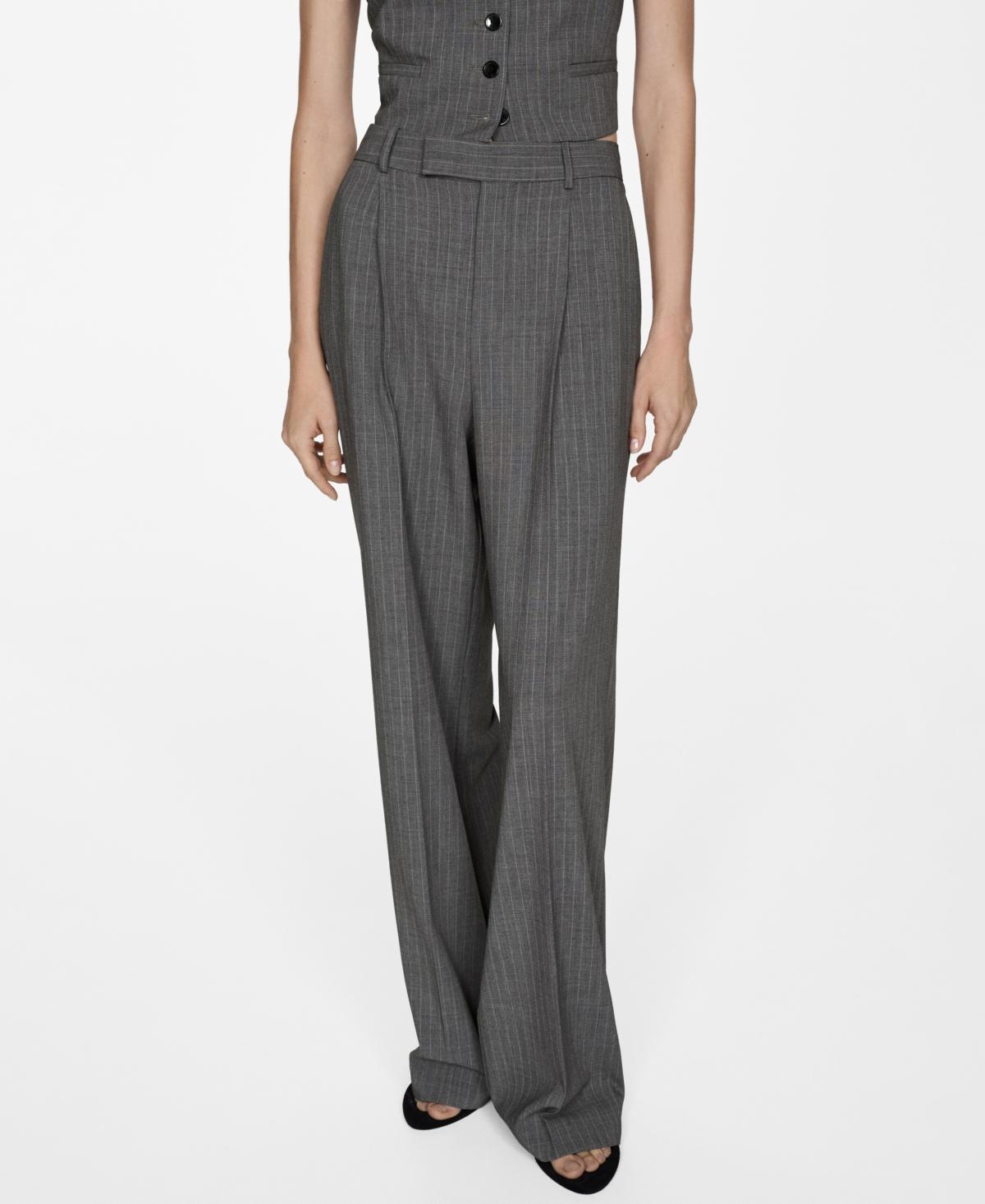 Mango Womens Pinstripe Suit Pants Product Image