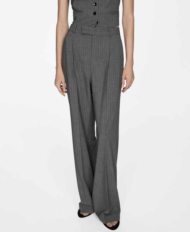 Mango Womens Pinstripe Suit Pants Product Image