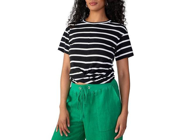 Sanctuary Twist of Fate Tee (Black Stripe) Women's Clothing Product Image