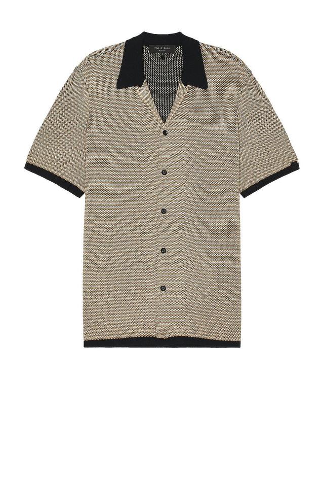 Mens Felix Striped Button-Front Shirt Product Image