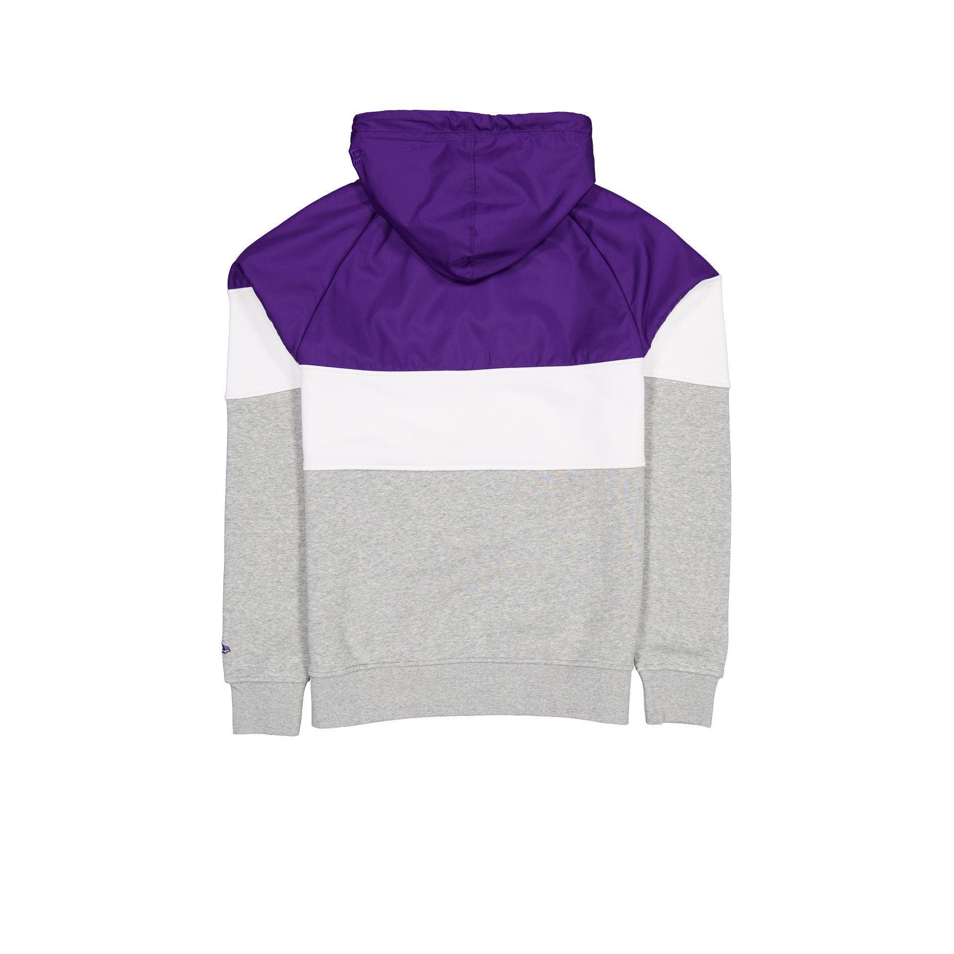 Los Angeles Lakers Throwback Color Block Hoodie Male Product Image