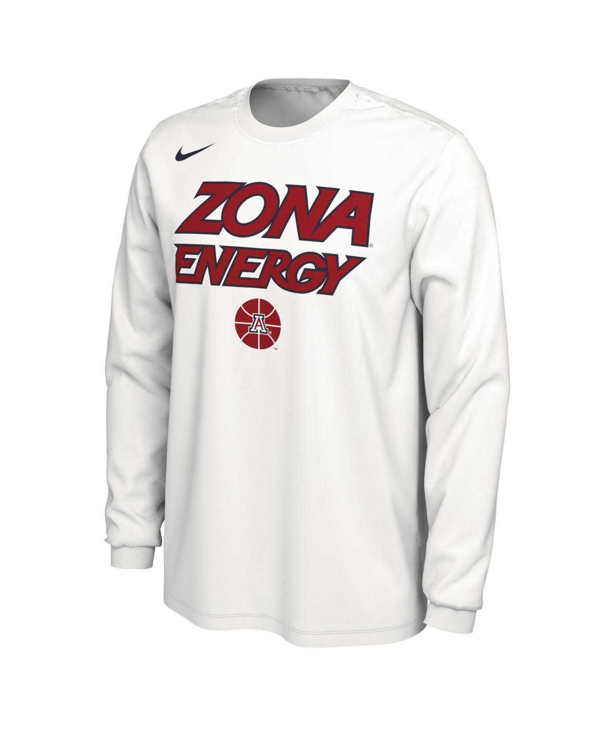 Mens Nike White Arizona Wildcats 2024 On Court Bench Long Sleeve T-shirt Product Image