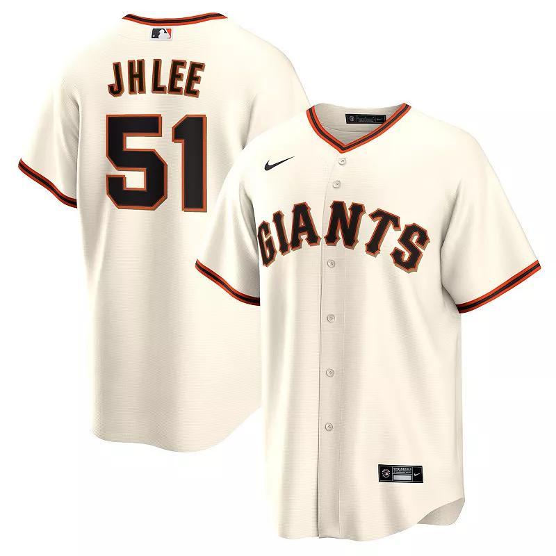 Mens Nike Jung Hoo Lee Cream San Francisco Giants Home Replica Player Jersey Product Image