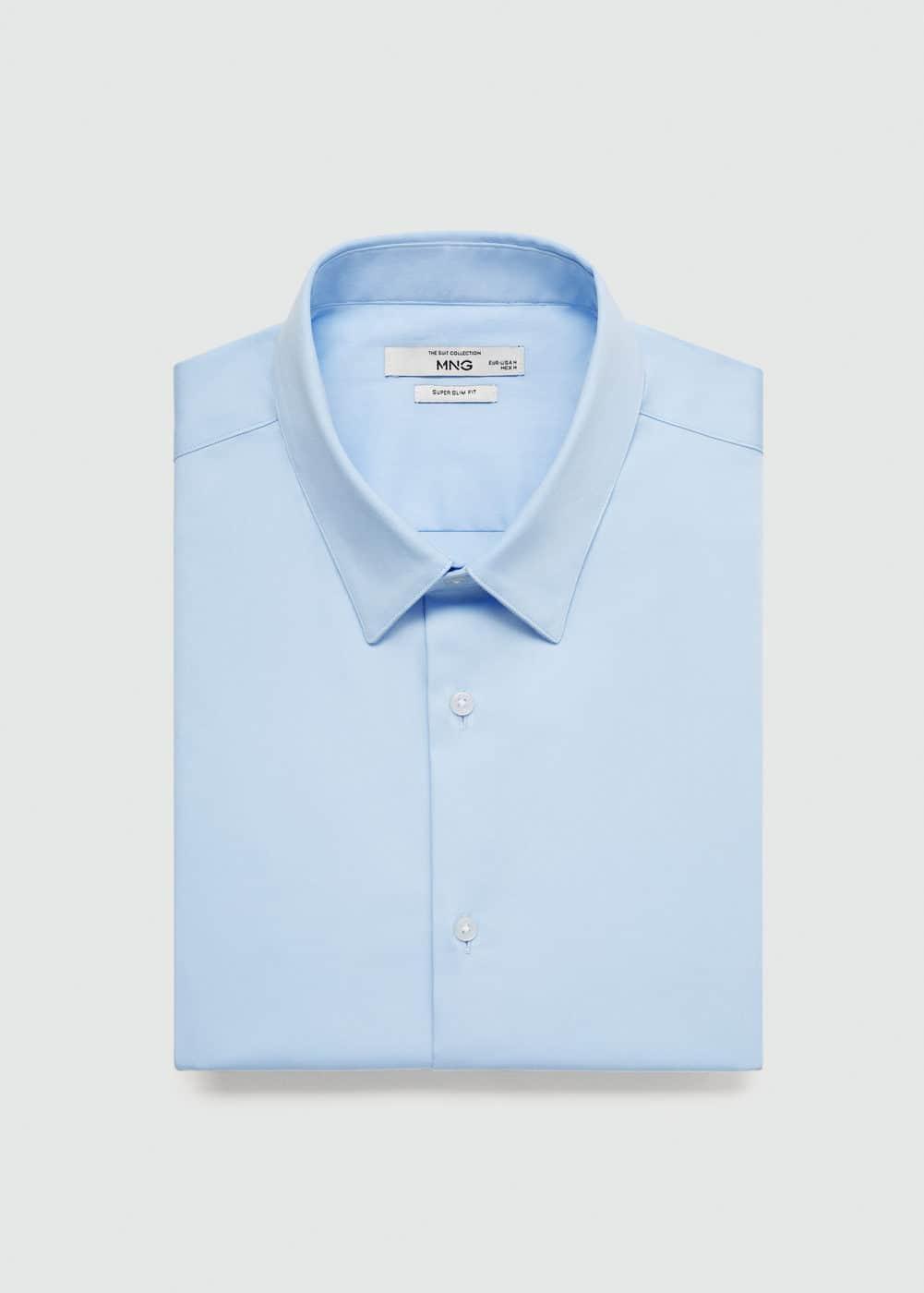 Mango Mens Super Slim-Fit Poplin Dress Shirt Product Image