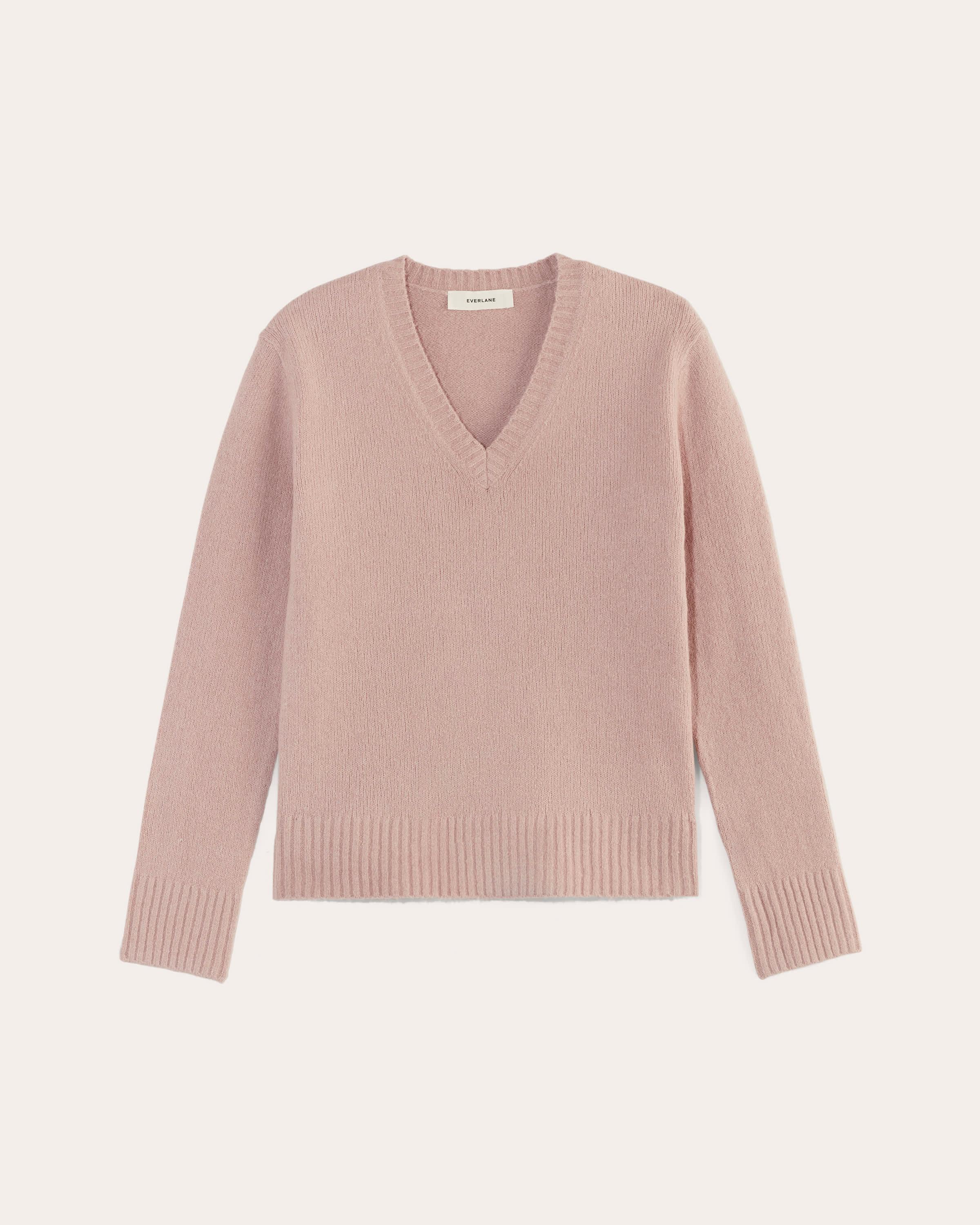 The V-Neck Sweater in Plush Cotton Product Image