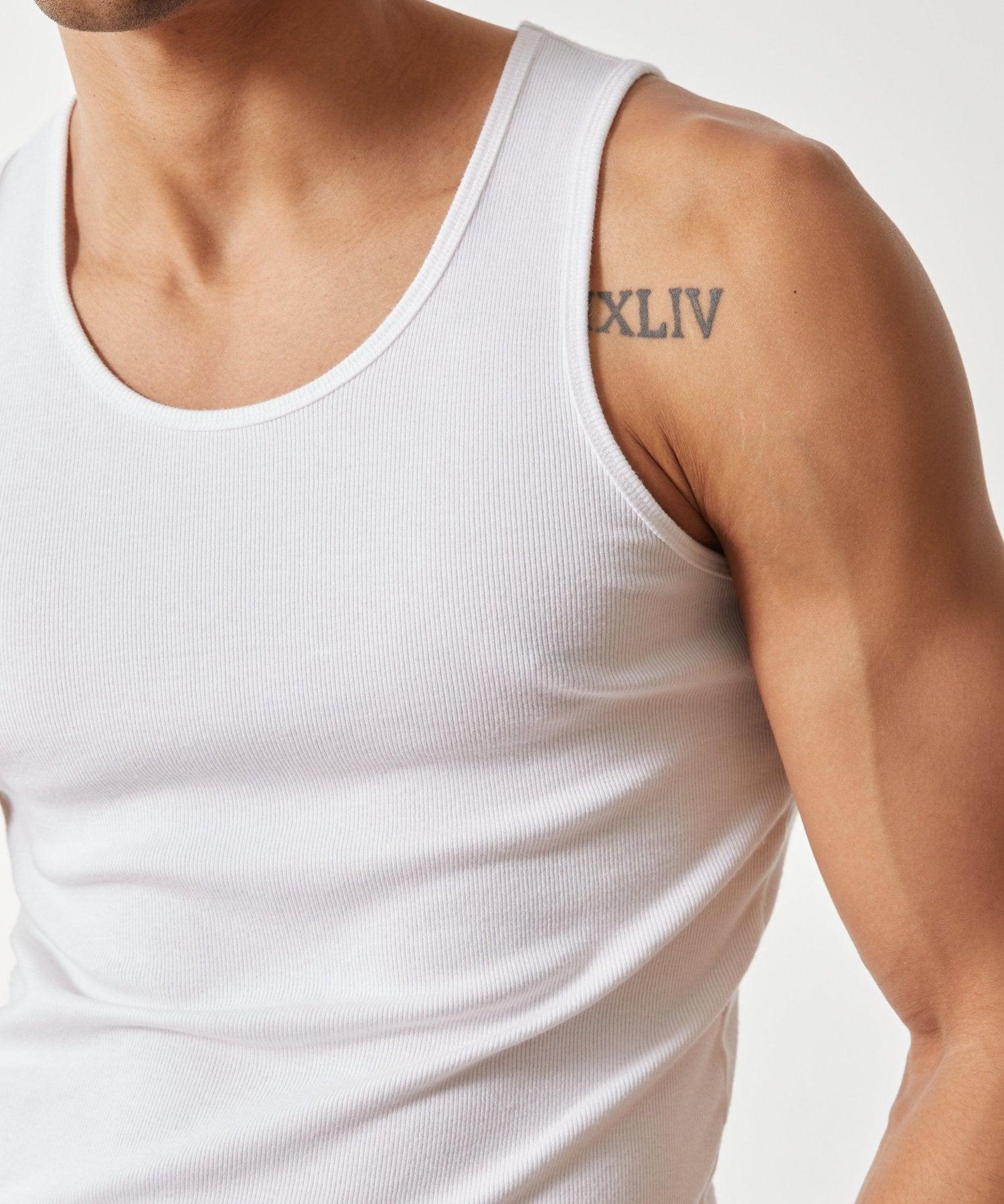 Ribbed Tank in Navy Product Image