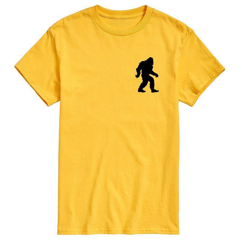 Mens Sasquatch Silhouette Graphic Tee Yellow Product Image