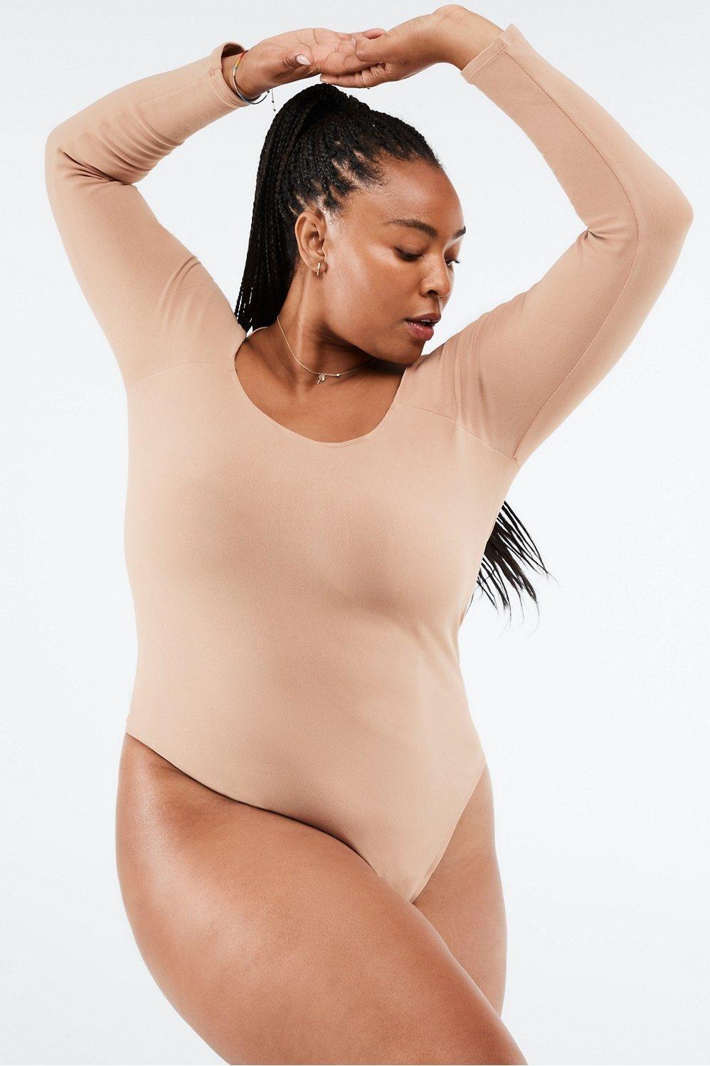 Fabletics Mindy SculptKnit Bodysuit Womens Desert plus Size 2X Product Image