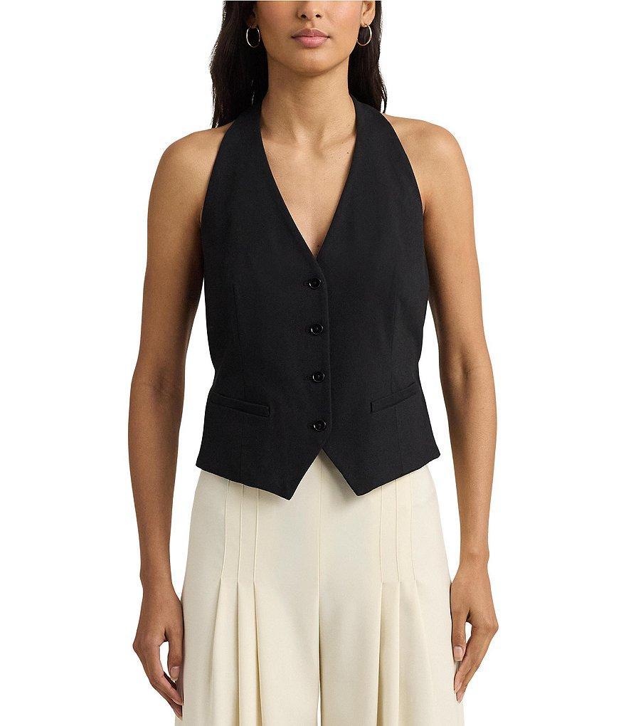 Lauren Ralph Lauren V-Neck Sleeveless Pocketed Racerback Vest Product Image