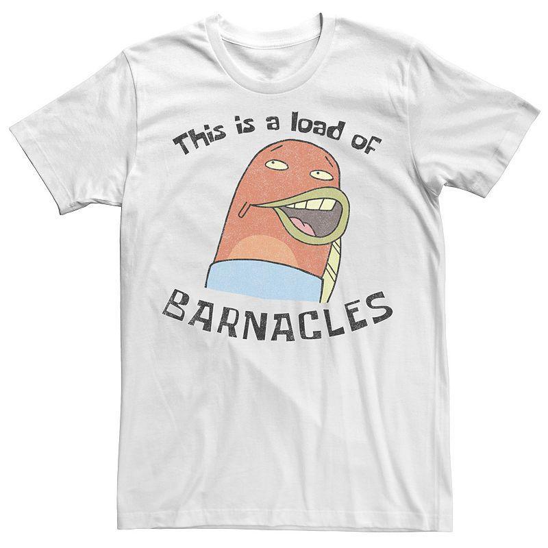 Big & Tall SpongeBob SquarePants This Is A Load Of Barnacles Tee, Mens White Product Image