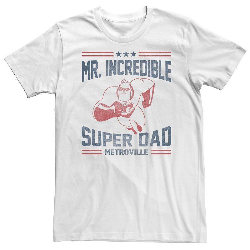 Disney Big & Tall Disney / Pixar The Incredibles Mr. Super Dad Metroville Tee, Men's, Size: 3XL, White Product Image