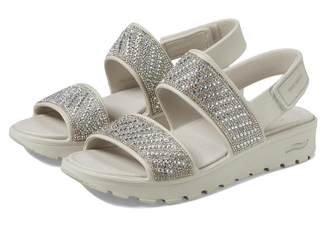 SKECHERS Foamies Arch Fit Footsteps with Rhinestone (Natural) Women's Shoes Product Image