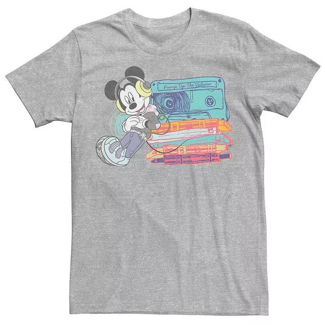 Disneys Mickey And Friends Mixtape Mickey Mouse Mens Tee Athletic Grey Product Image