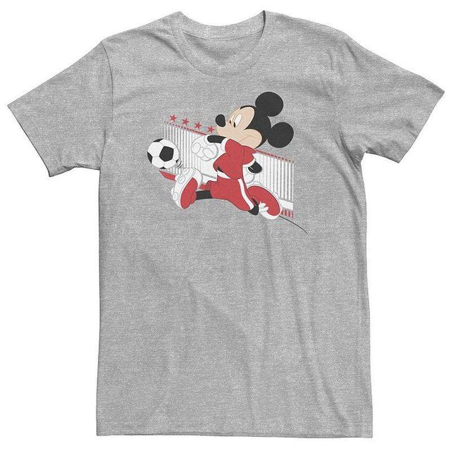 Disney Big & Tall Disney Mickey Mouse Swiss Soccer Uniform Portrait Tee, Men's, Size: 4XL, Med Grey - Size: 4XL Product Image