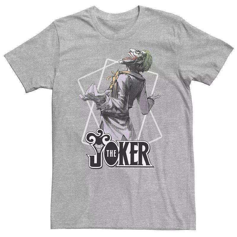 Big & Tall DC Comics Batman Joker Laughing Maniac Tee, Mens Athletic Grey Product Image