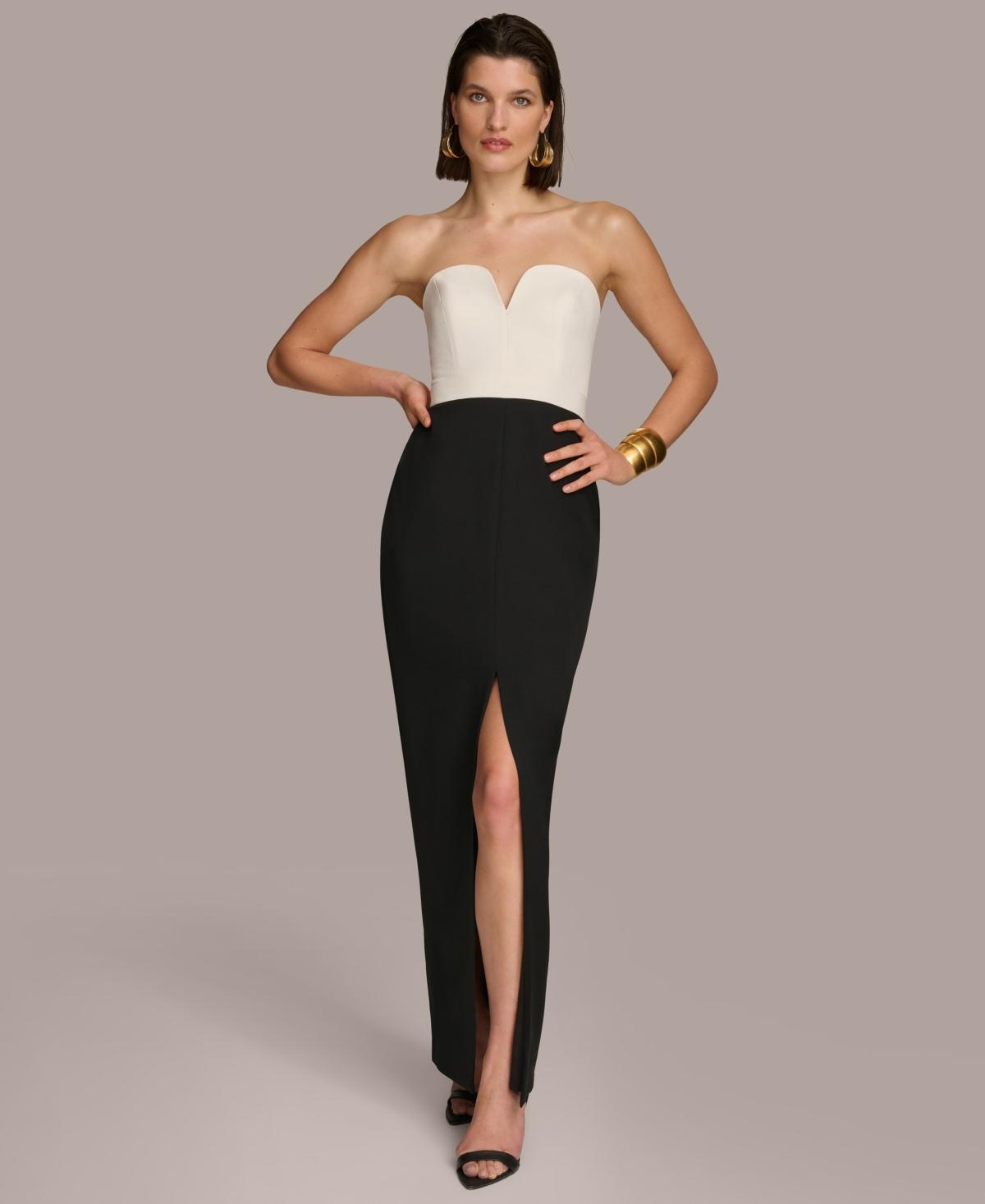 Women's Colorblocked Strapless Gown Product Image