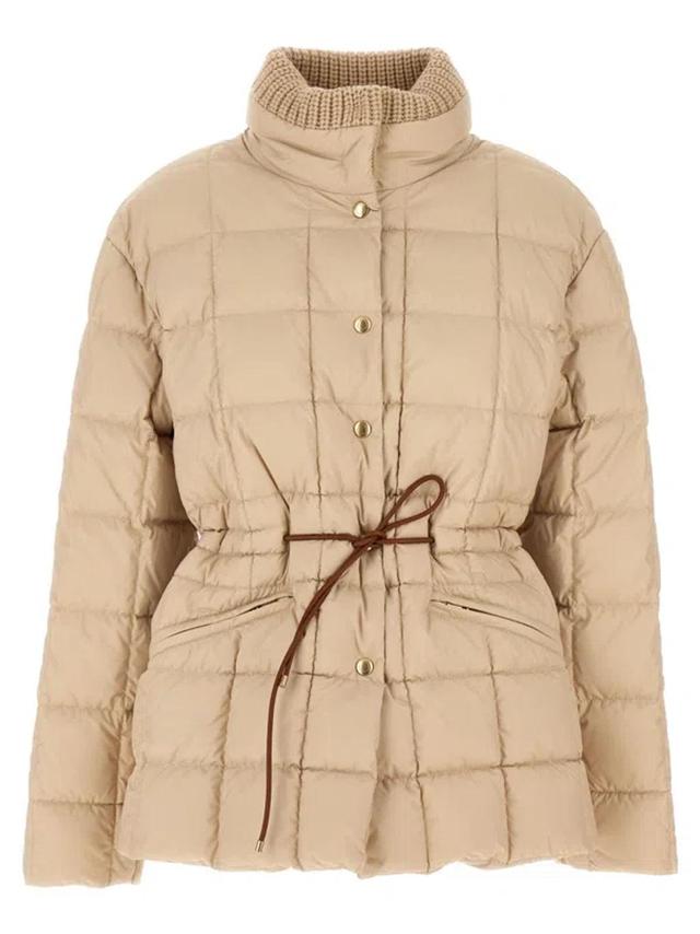 MONCLER Antigone Down Jacket In Beige Product Image