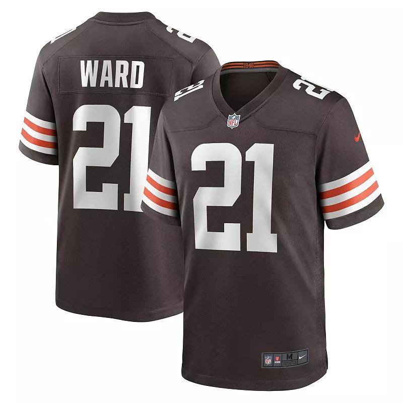 Mens Nike Denzel Ward Brown Cleveland Browns Game Jersey - Brown Product Image