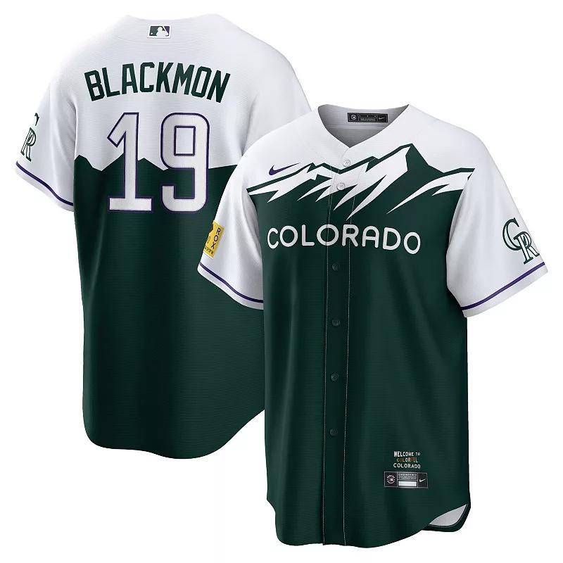 Mens Nike Charlie Blackmon Green Colorado Rockies 2022 City Connect Replica Player Jersey Product Image