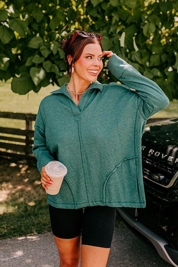 Better Than classic Sweatshirt In Hunter Green Product Image