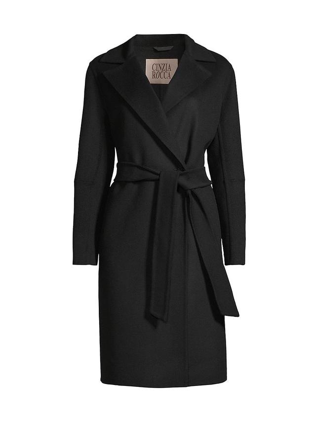 Womens Double-Face Wrap Coat Product Image