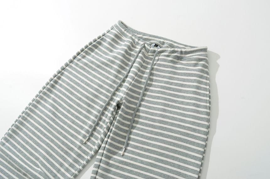 High Rise Striped Wide Leg Pants Product Image