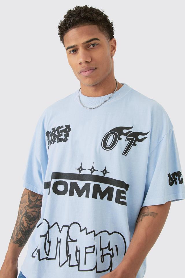 Oversized Boxy Homme Limited Graphic T-shirt | boohooMAN USA Product Image