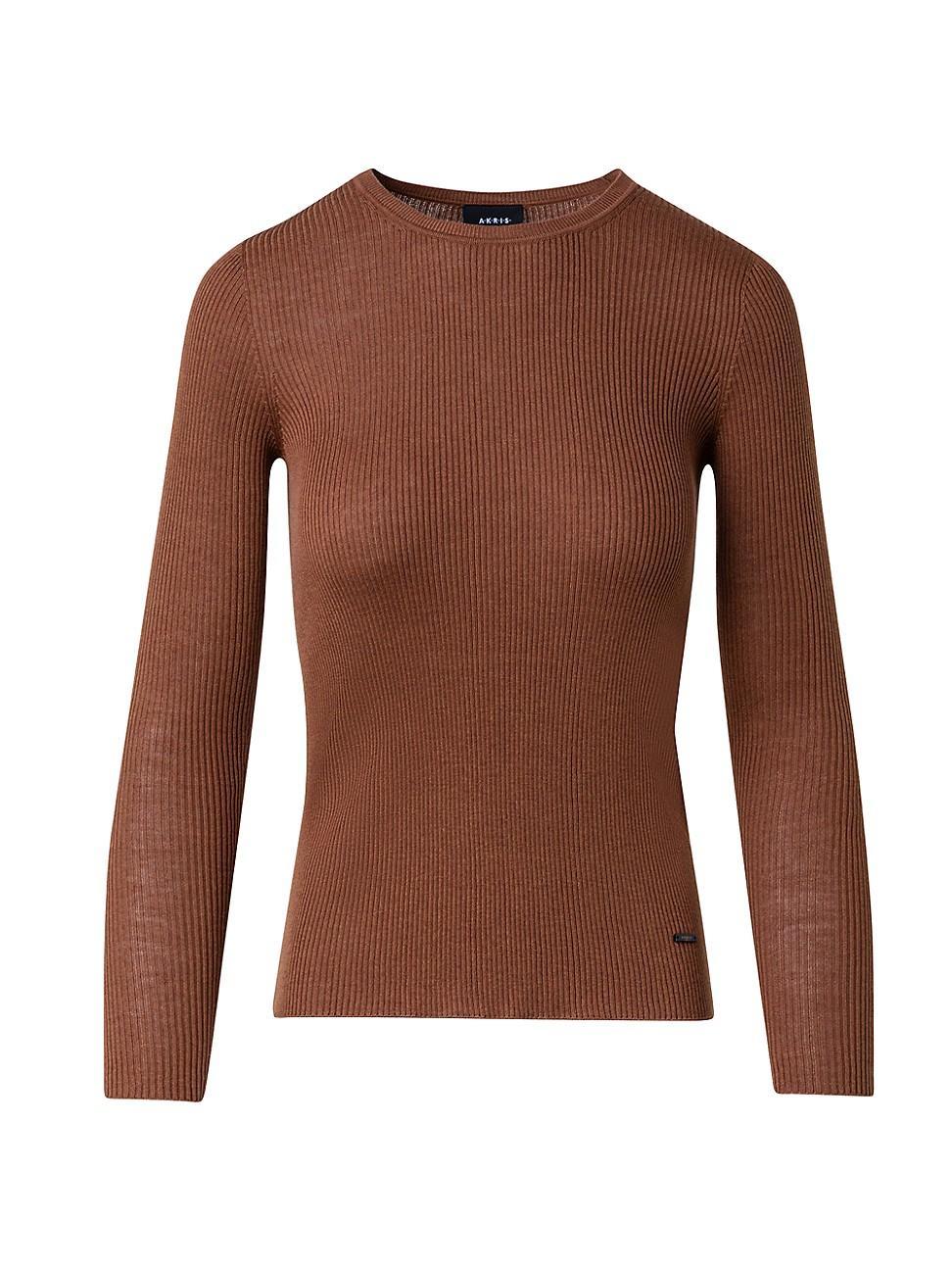 Womens Seamless Rib-Knit Fitted Sweater product image