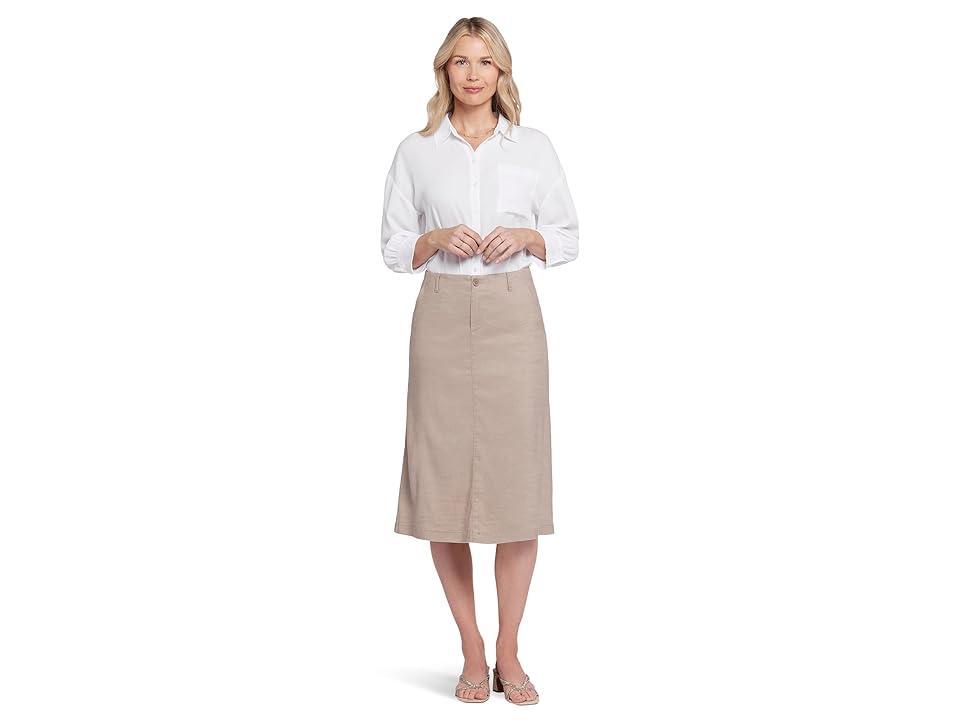 NYDJ Marilyn A-line skirt (Saddlewood) Women's Skirt Product Image