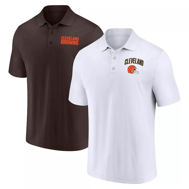 Mens Fanatics /White Cleveland s 2-Pack Push Back Polo Combo Product Image