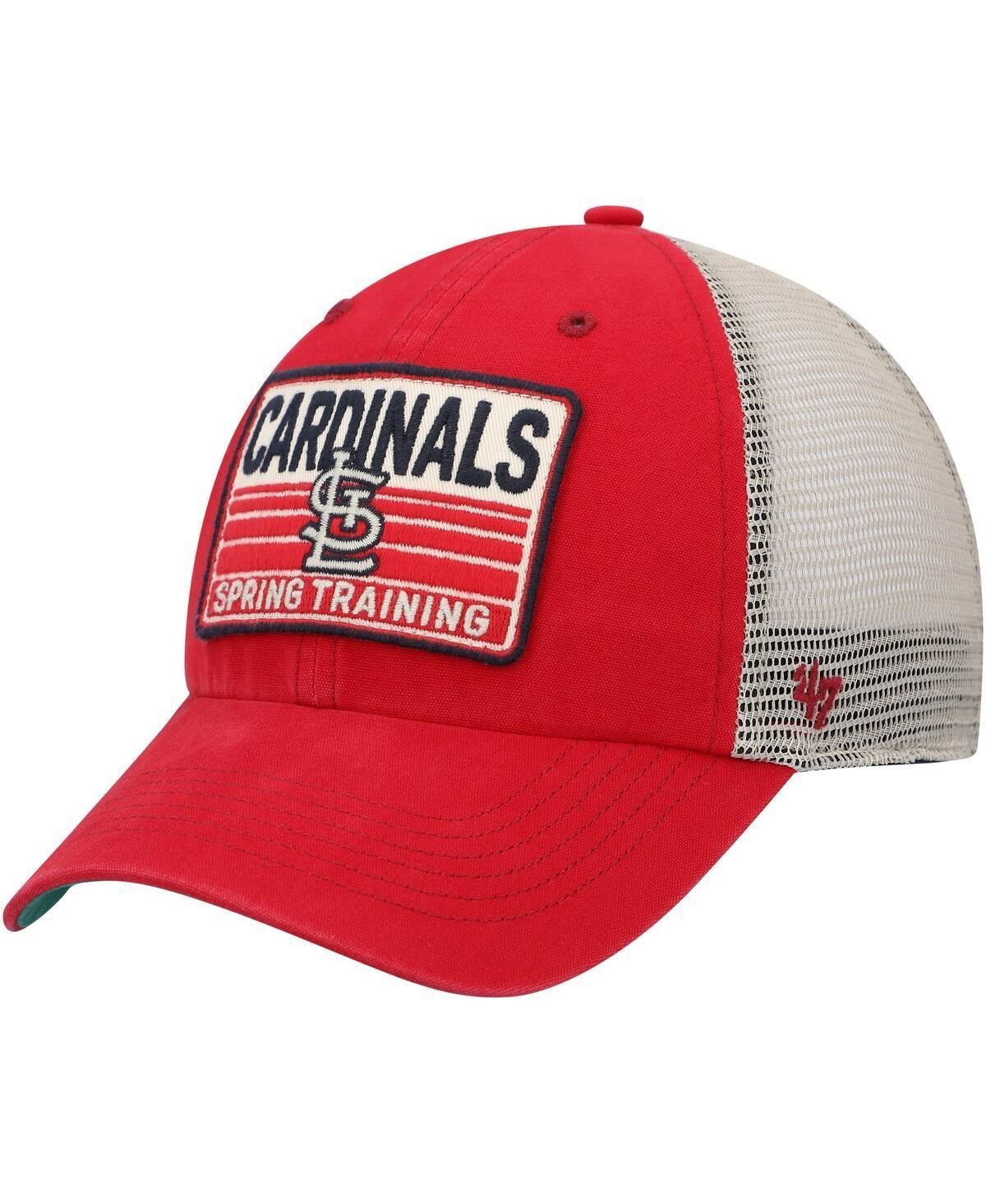 Mens 47 /Tan St. Louis Cardinals Four Stroke Clean Up Trucker Snapback Hat Product Image