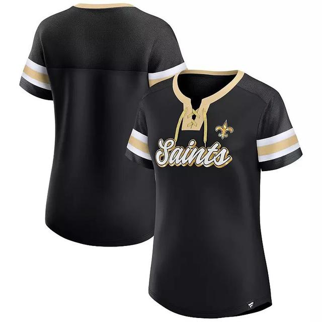 Womens Fanatics Branded New Orleans Saints Original State Lace-Up T-Shirt Product Image