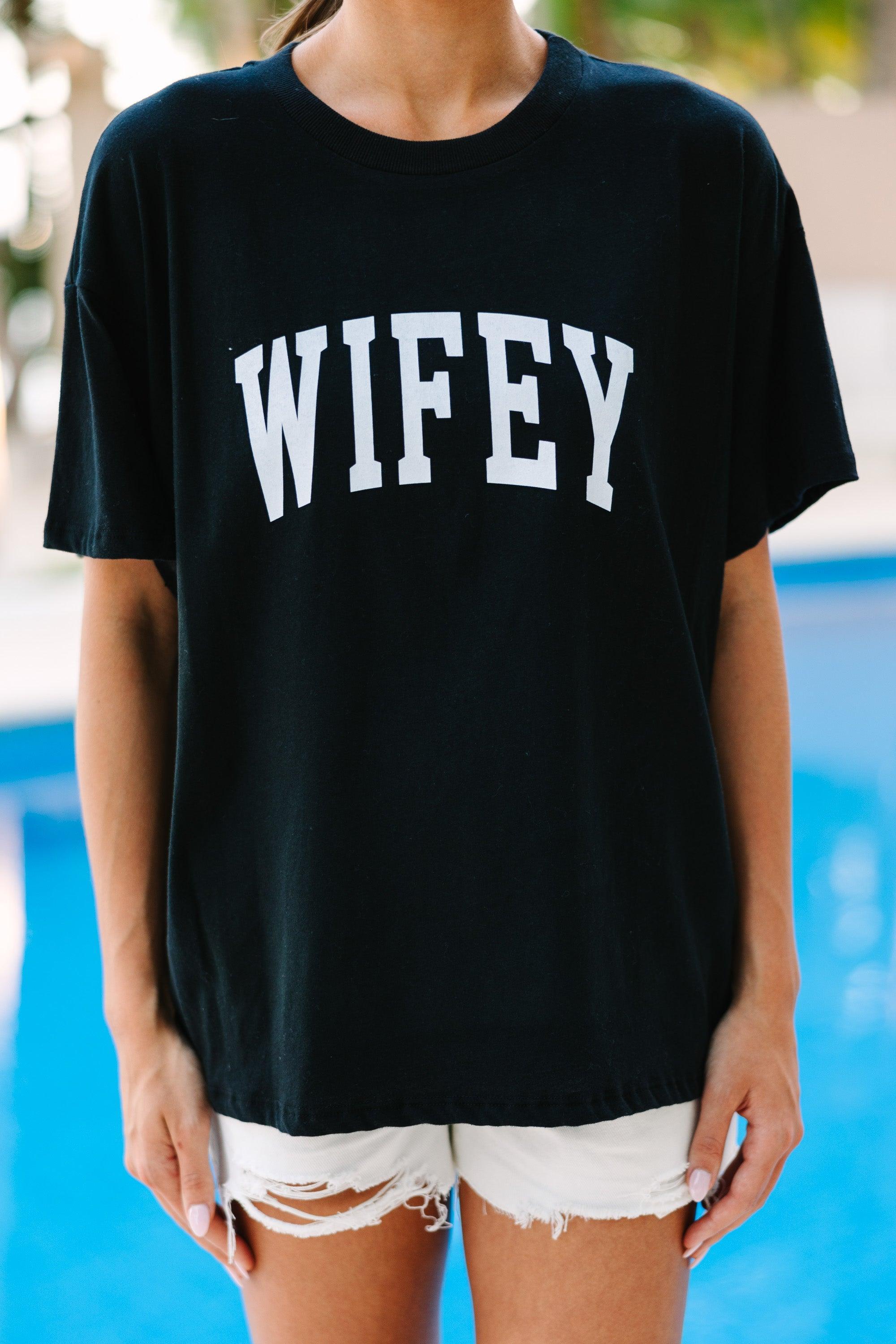 Wifey Black Graphic Tee Female Product Image