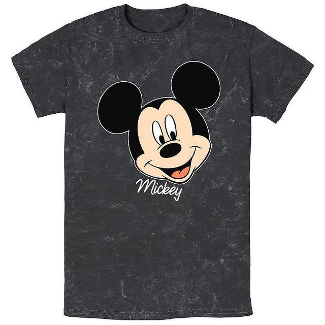 Mens Disney Mickey Mouse Smile Face Portrait Wash Tee Product Image