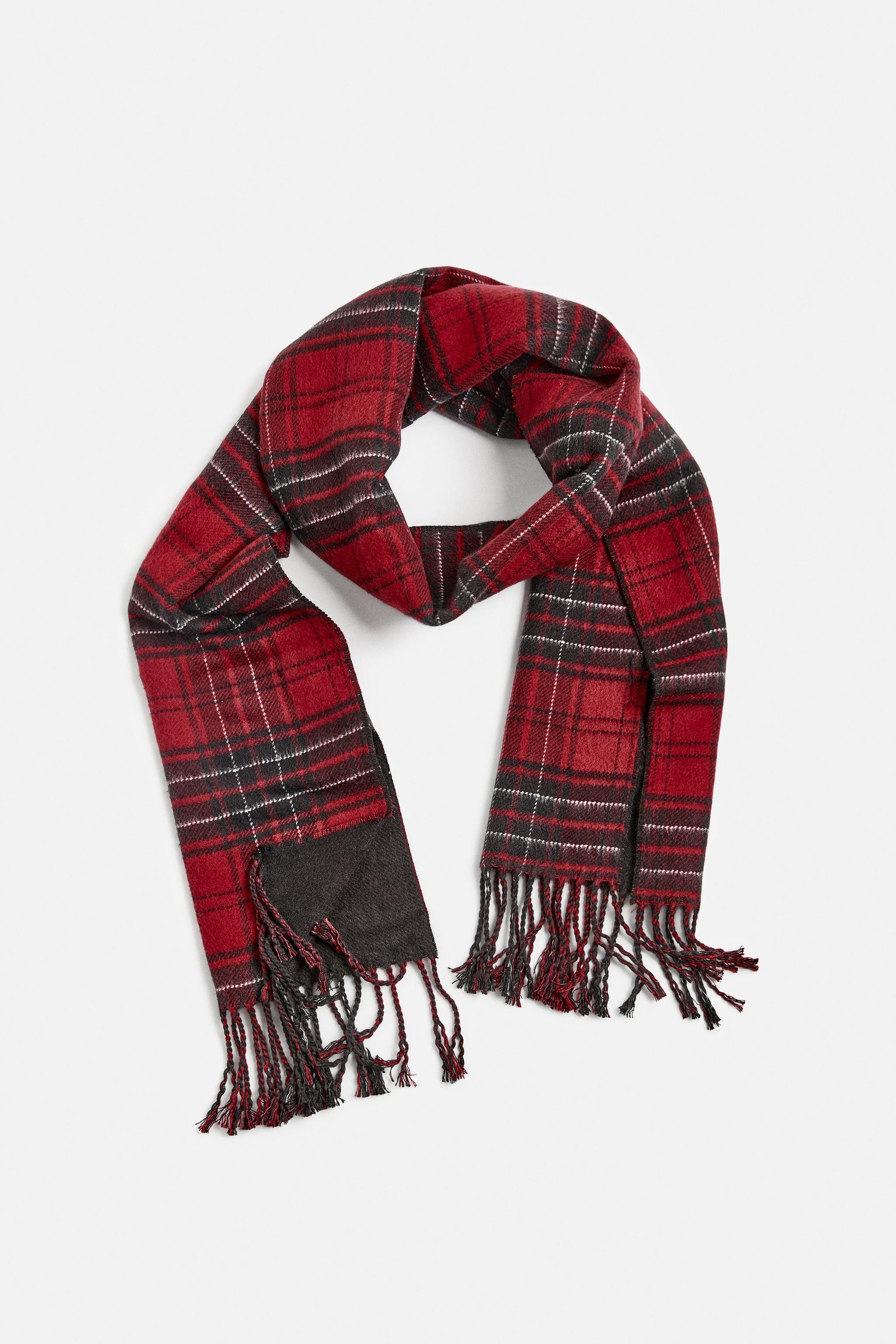 PLAID COMBINATION SCARF Product Image