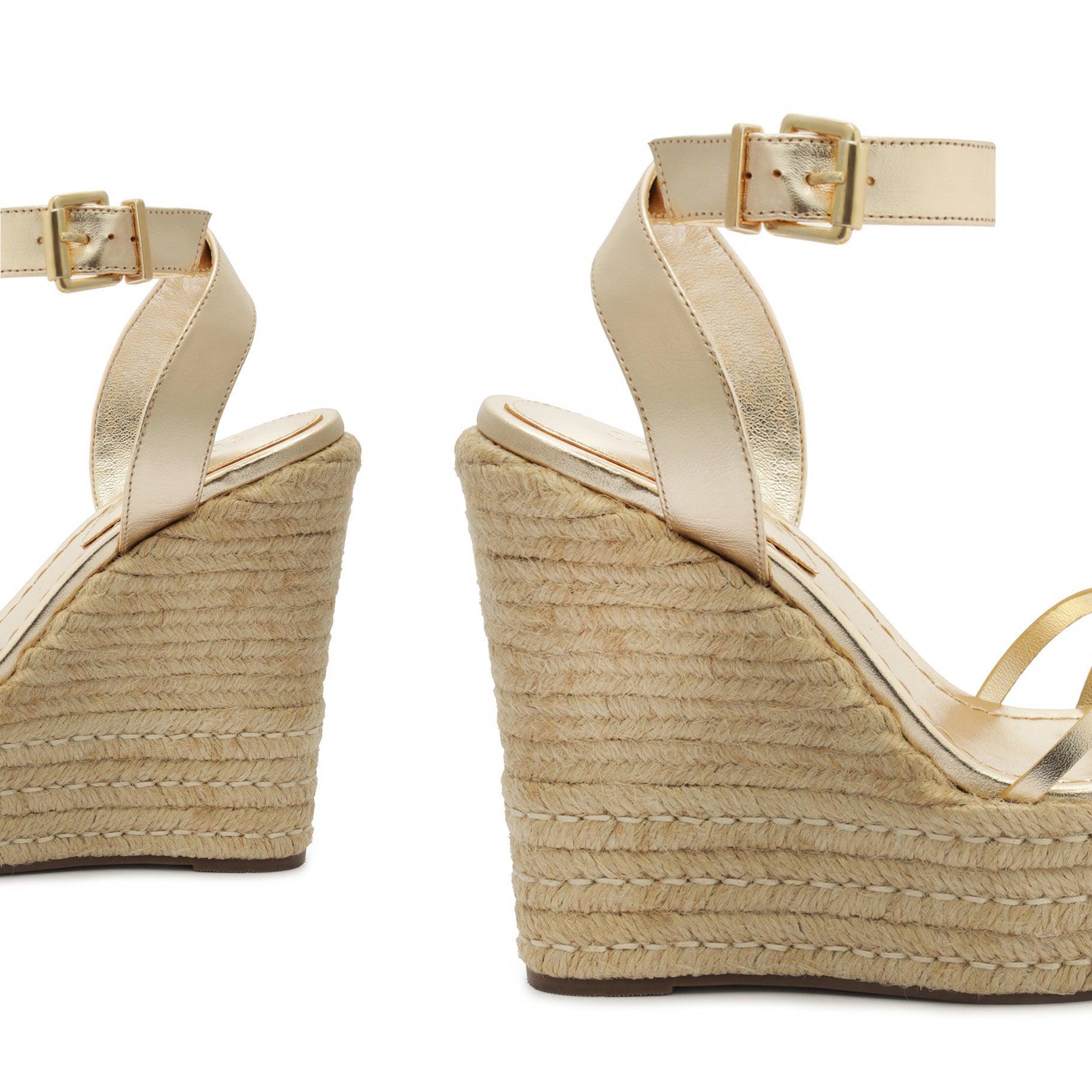 Alexandra Leather Sandal - 9 Gold Metallic Leather Product Image