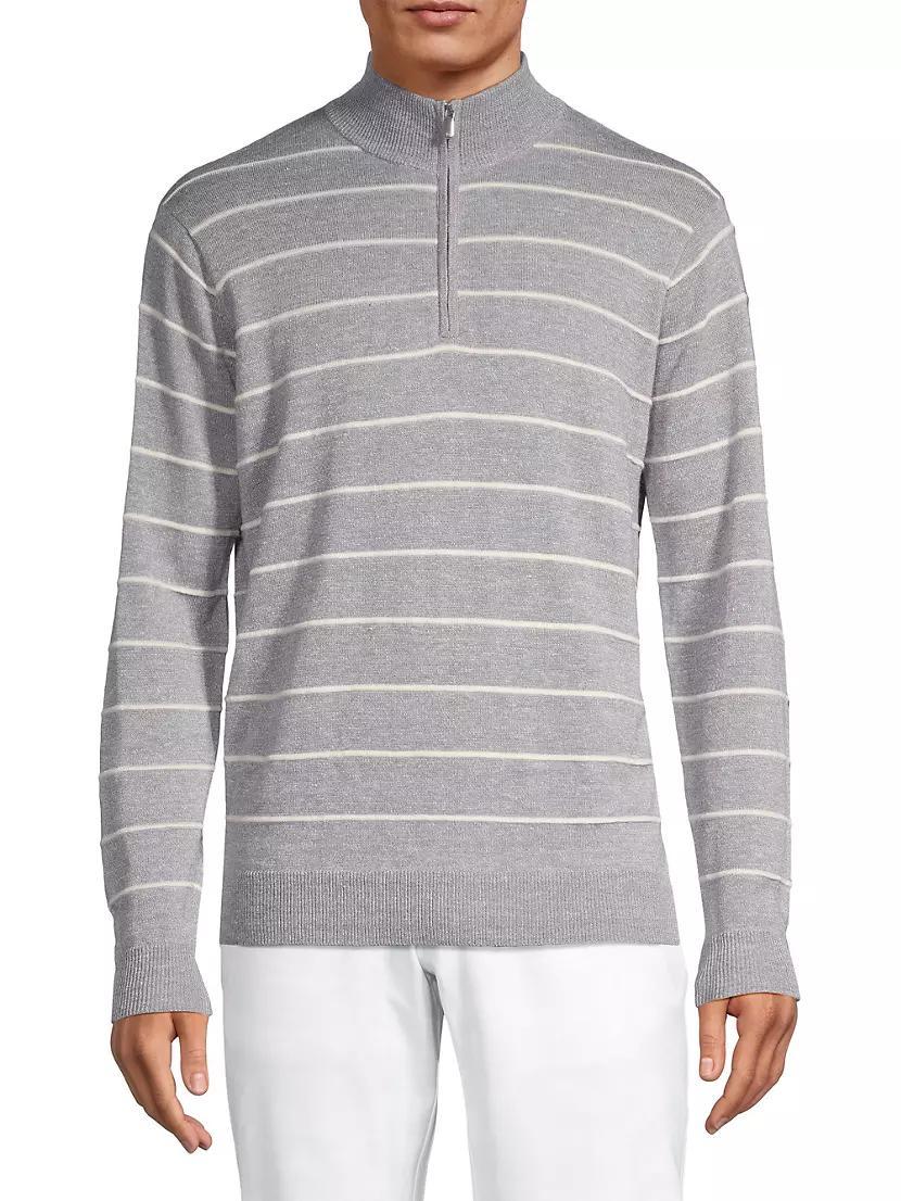 Crown Eastham Striped Quarter-Zip Sweater Product Image